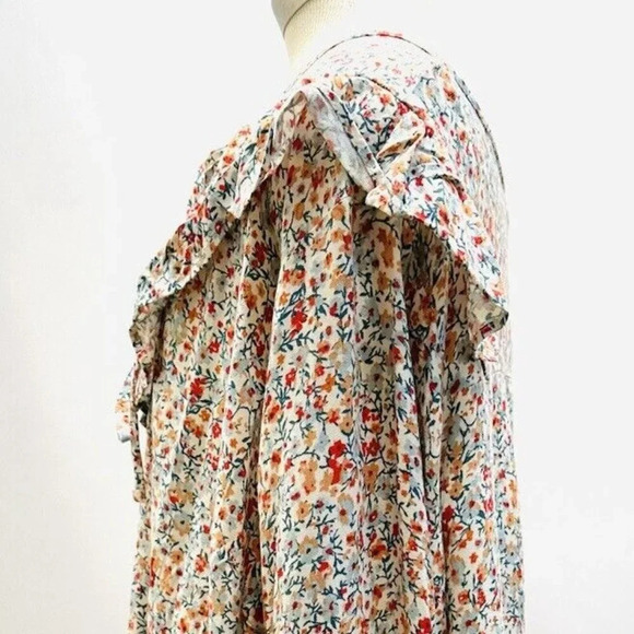 NWT SONOMA Women Long Sleeve Keyhole Neck Pullover Floral Shirt Plus Size 4X - Picture 4 of 11